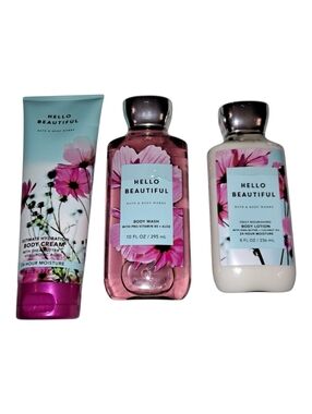 Bath And Body Works Hello Beautiful 3 Piece Bodycare Set New